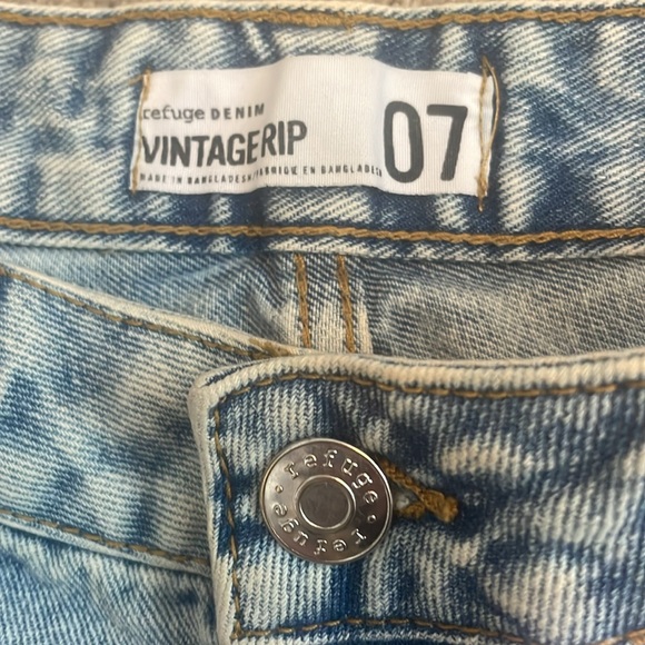 Vintage rip blue jean shorts denim - Picture 5 of 5